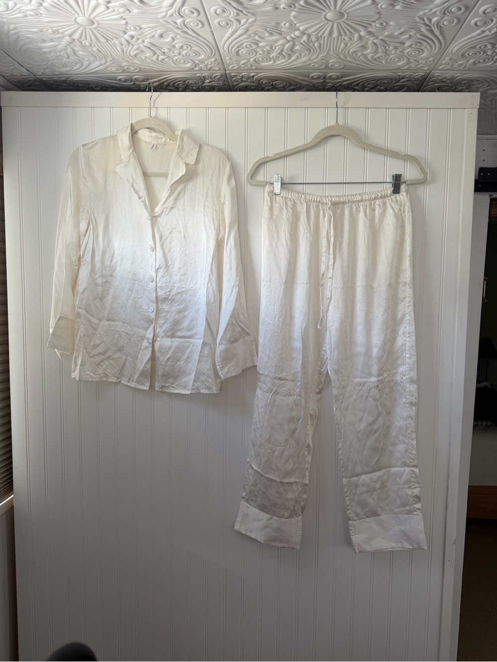 Mommesilk Ivory Pajama Set